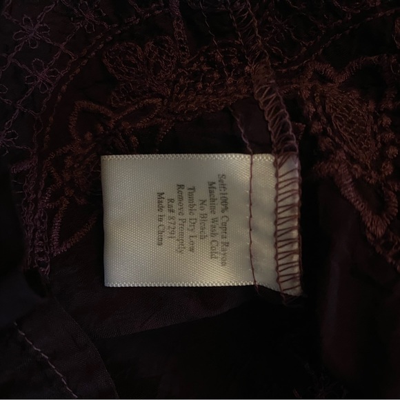 Johnny Was Deep Purple Embroidered Tunic - Picture 4 of 4